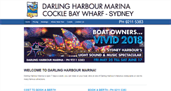 Desktop Screenshot of darlingharbourmarina.com.au