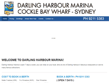 Tablet Screenshot of darlingharbourmarina.com.au
